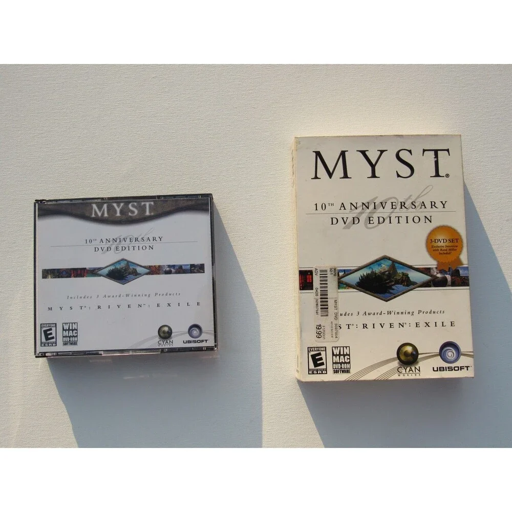 Myst 10th Anniversary DVD Edition PC Mac 3-DVD Set Riven Exile Ubisoft